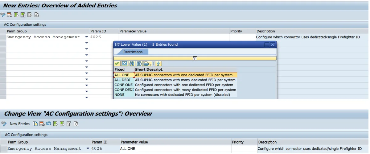 SAP GRC Parameter 4026 - Configure which connector users dedicated/single Firefighter ID